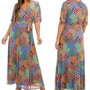 New Harlow and Rose
Harlow & Rose Womens Print Flutter Sleeve Wrap Dress